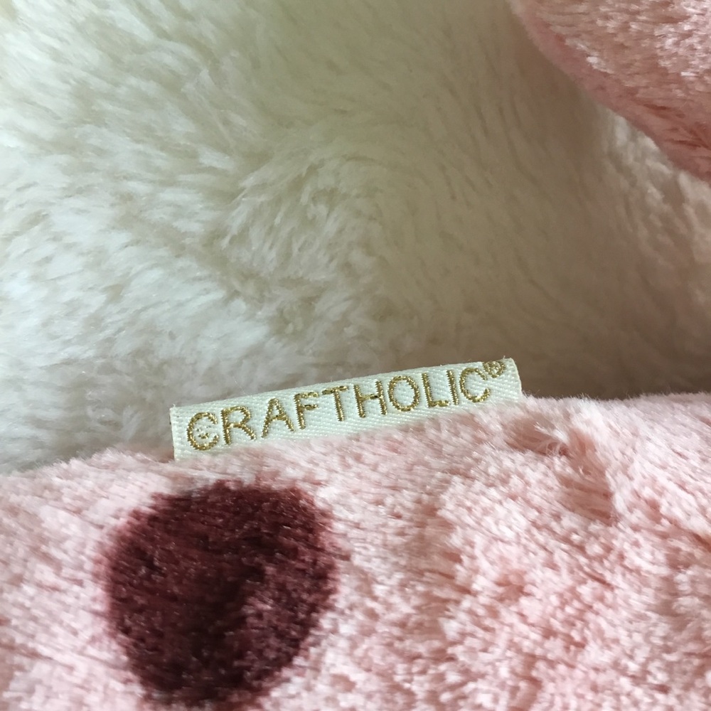 Craftholic Pink Polka Dot Sakura Rabbit (RAB) Plush - Picture 15 of 15